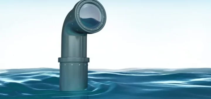 Periscope of submarine