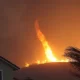 Hurricane causes fire in USA